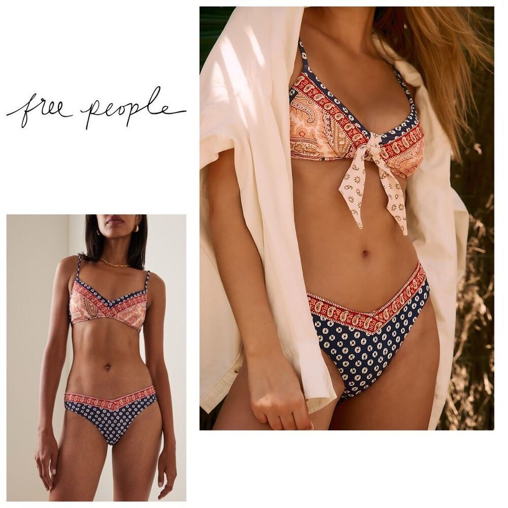 New. Free People for BOTEH bikini set. L-top/M-bottom. Retails $217